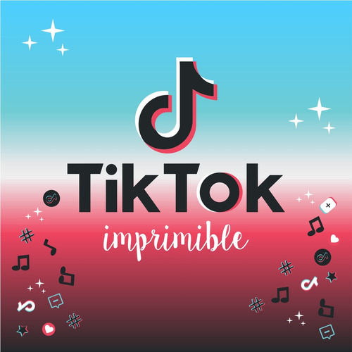 Tik Tok Banderines Imprimibles Para Cumpleaños