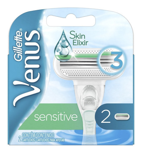 Repuestos Para Afeitar Gillette Venus Sensitive 2 Unidades