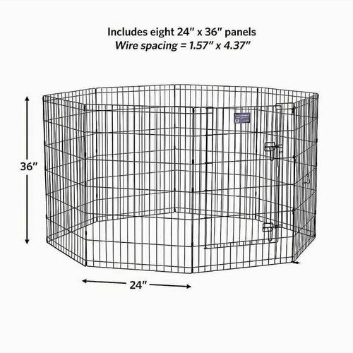 Imagen 3 de 3 de Corral Metálico Con Puerta Para Mascotas 92cm De Alto