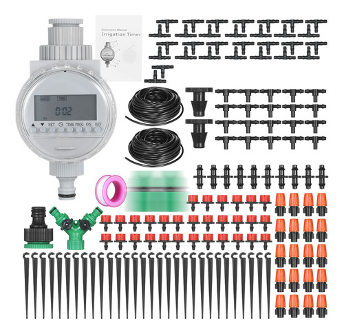 Kit De Riego Con Medidores Automáticos Para Césped Y Boquill