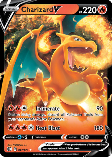 Charizard V 017/172 Brilliant Stars Sword & Shield Pokemon