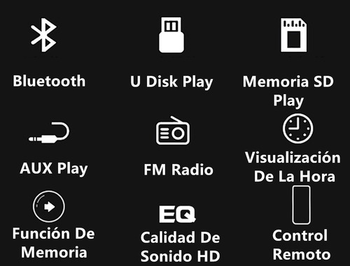 Auto Estereo Bluetooth Mp3 Radio Manos Libres Aux Usb Fm Sd