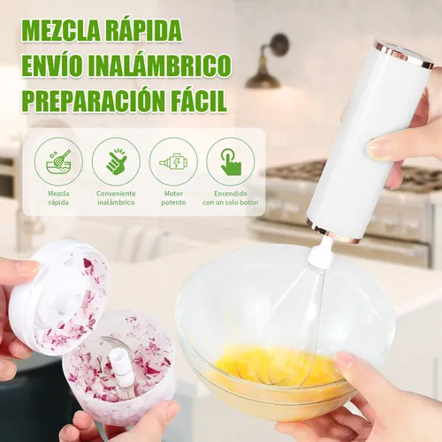 Batidora De Inmersión Licuadora Manual 4 En 1