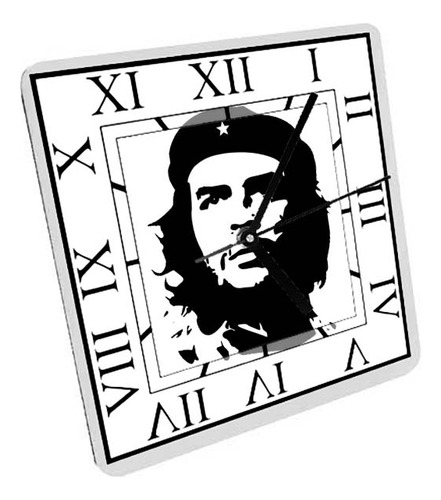 Reloj Madera Brillante Pared Y Mesa Diseño Che Guevara A2