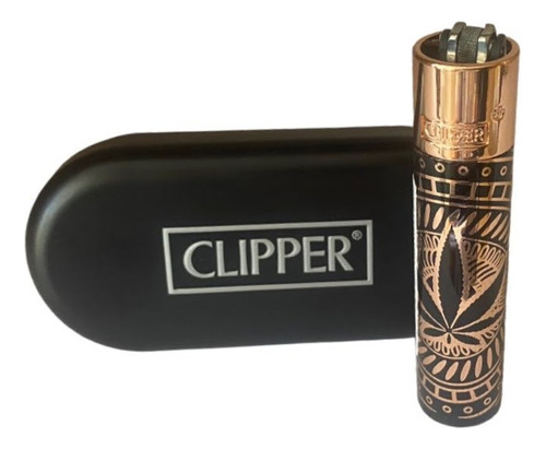 Encendedor Clipper Metal Recargable Colección Leaves Premium