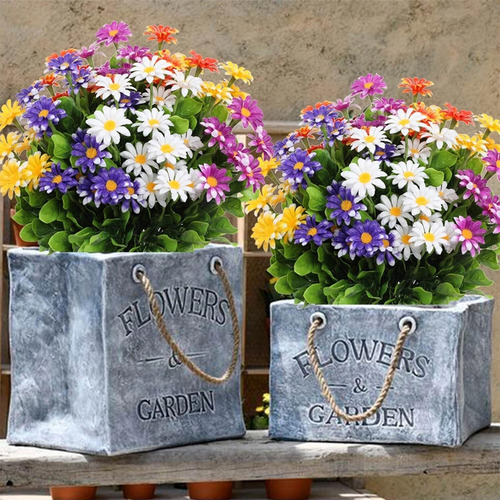 Cj Margaritas Artificiales Para Exteriores Flores Plástico