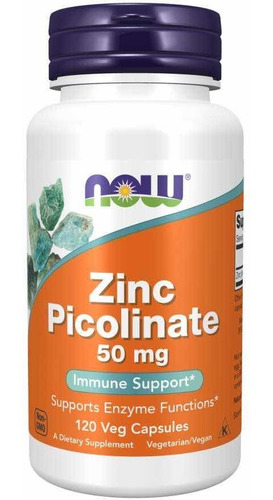 Suplemento en cápsula NOW  Zinc Picolinate en pote 120 un