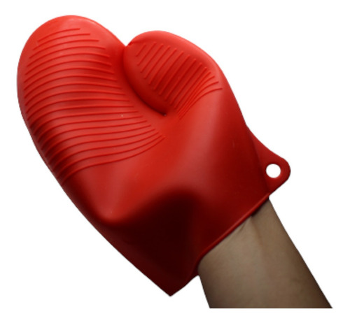 Luva De Silicone Térmica Para Pegar Coisas Quentes Cor Vermelho