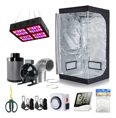 Kit Completo Para Cultivo Interior Con Luz Led Y Accesorios