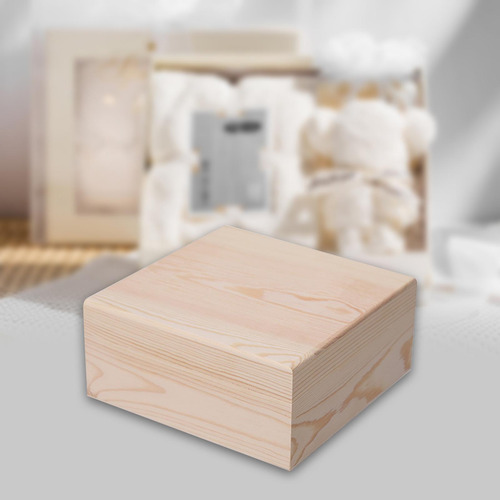 Caja De Almacenamiento De Madera,caja De 18cmx18cmx8cm