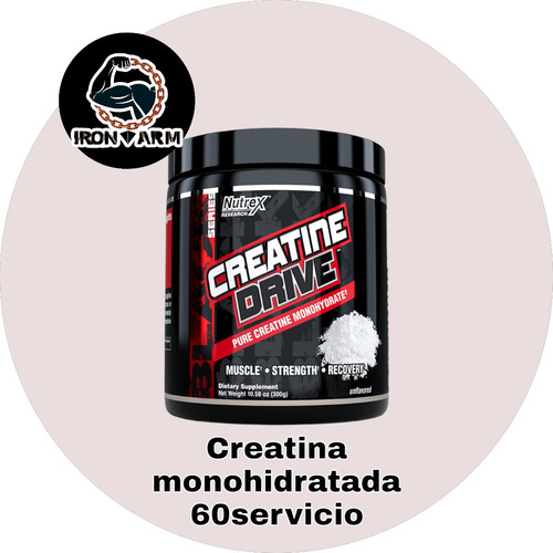 Nutrex Creatine Drive- Contiene 300gr- 60 Servicios