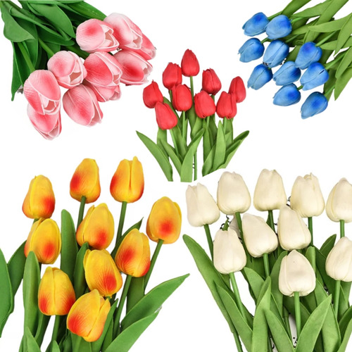 Hermoso Ramo Decorativo De Tulipanes, 20 Unidades, Tulipanes