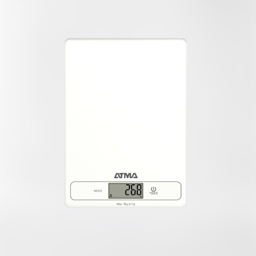 Imagen 2 de 6 de Balanza De Cocina Digital Atma Bcat21vwp 3kg Vidrio Templado