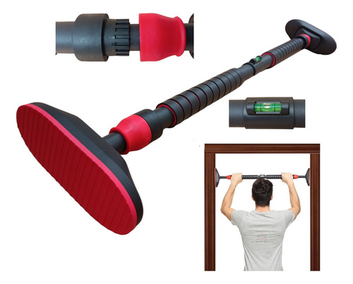 Barra Dominadas Pull Up Bar Expandible Con Nivel 75 A 95 Cm