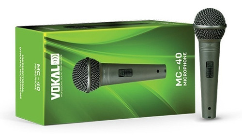 Microfone Vokal Mc-40 - Com Cabo Cor Preto