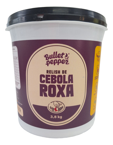 Relish De Cebola Roxa Bullet Pepper 3,4kg Agridoce Burger