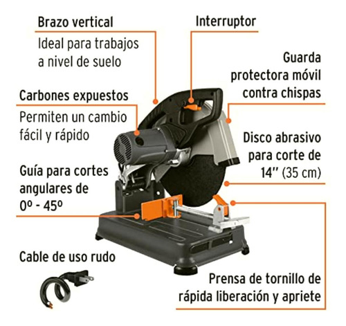 Truper Cm-14n2 Tronzadora/cortadora Industrial 14 Mango
