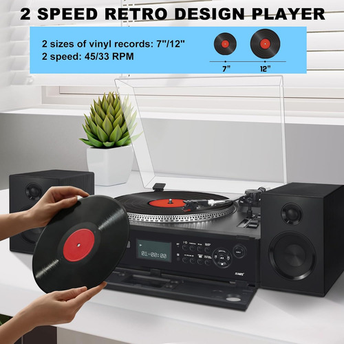 Reproductor De Grabación, Tocadiscos Altavoces Estére...