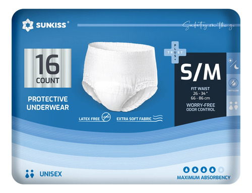 Sunkiss Trustplus - Ropa Interior Para Incontinencia Y Pospa