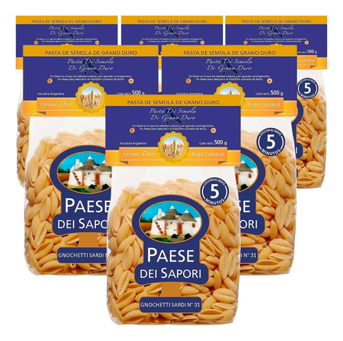 Fideos Gnocchetti Sardi Nº 31 Paese Dei Sapori 500gr X6