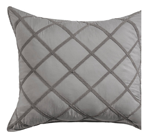 Funda De Almohada Europea Gris Neutral 69 X 60 Cm Vianney Lisa