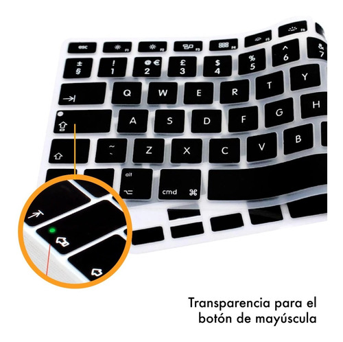 Imagen 7 de 9 de Protector Silicona Teclado - Compatible Macbook Pro 14 A2442