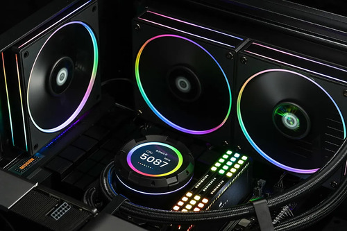 Kit X3 Coolers + Controlador Remoto Id-cooling Af-12 Pwm Negro