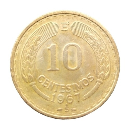 Moneda Colección 10 Centésimos República De Chile Año 1967