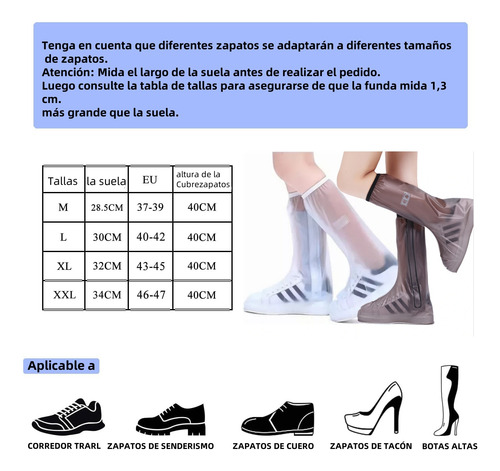 2 Pares Cubre Zapatos De Lluvia (galochas) Reutilizables