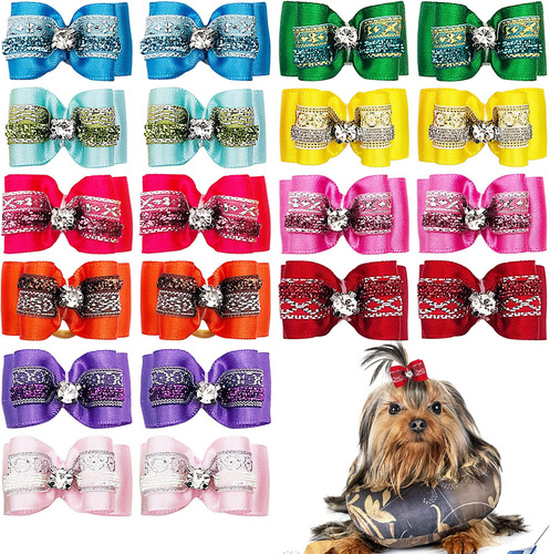 Pet Show Bling Lazos Para El Pelo De Perros Pequeños Con Ban