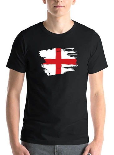 Polera Inglaterra Fan Futbol Mundial Soccer Hombre 