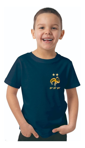 Remera Algodón Niño Estampa 10 Kyllian Mbappe Francia Futbol