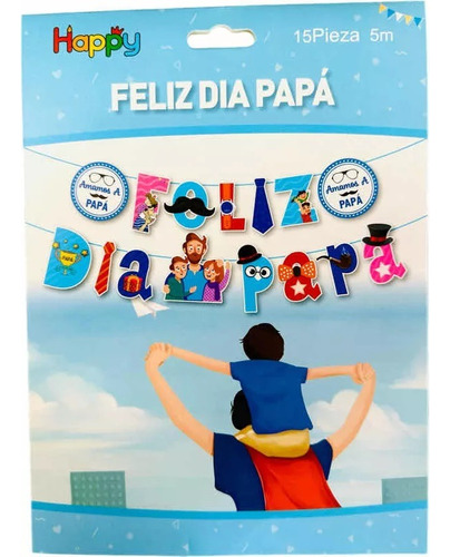 6 Letreros Banner Feliz Dia Papá Dia Del Padre Banderin 