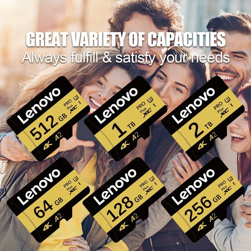Tarjeta Micro Sd Lenovo Black 512gb Clase 10 + Adaptador (f)