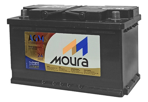 Bateria Moura Ln4 Agm 80ah Start-stop