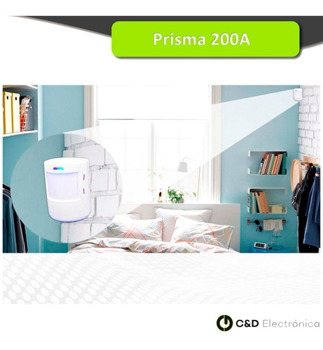 Imagen 3 de 8 de Sensor Infrarrojo De Movimiento Inalámbrico Prisma200a