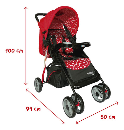 Carriola Con Portabebé 4 En 1 Travel System Trendy Kids Maxy