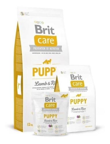 Imagen 3 de 4 de Alimento Brit Brit Care Prevention by Nutrition para perro cachorro todos los tamaños sabor cordero y arroz en bolsa de 12kg