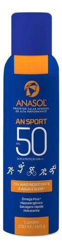 Protetor Spray Anasol Sport Fps 50 Resistente A Aguá E Suor