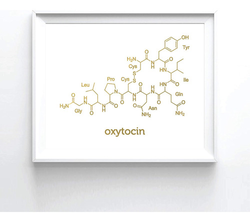 Impresión De Arte Papel De Oro De Estructura Química ...