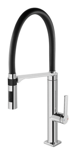 Torneira Misturador Monocomando Para Cozinha De Mesa Docol Doc Preta 00695757