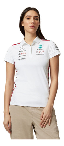 Playera Polo Dama Mercedes Amg Lewis Hamilton F1 Auténtica 