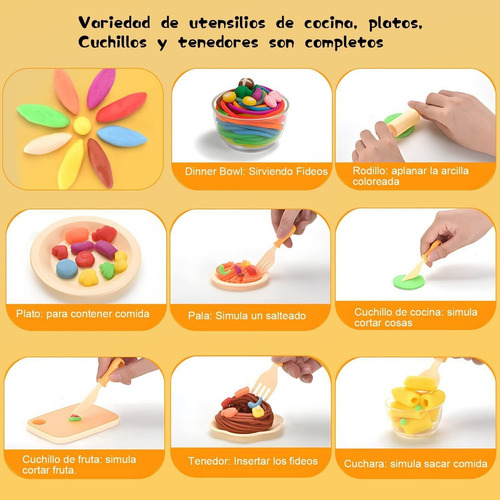 Juego De 25 Piezas Para Hacer Fideos Con Simulación