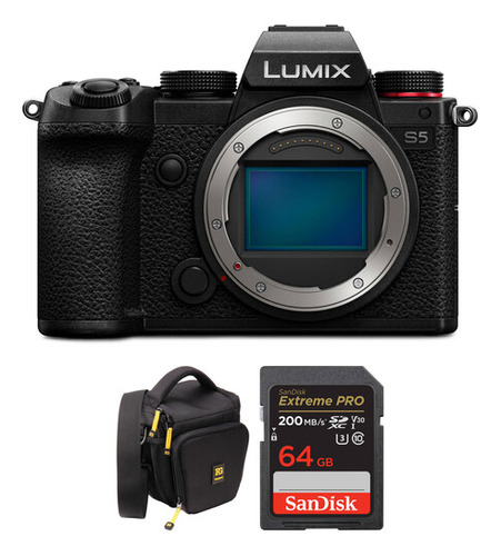 Kit De Cámara Sin Espejo Panasonic Lumix S5 Con Accesorios