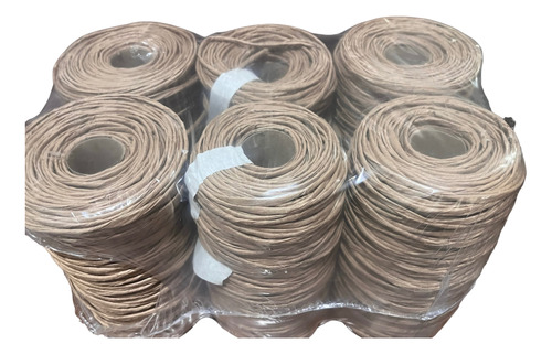 Hilo De Papel Kraft 3 Mm 6 Bobinas X 120 Metros Cada Una