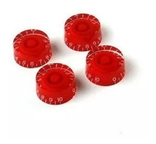 Kit Com 4 Knob Vermelho Guitarra Les Paul Sg Prs