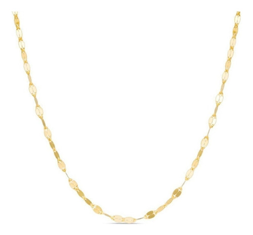 Corrente Em Grão De Café Ouro 10k 55cm 2mm .7gr Cor Dourada