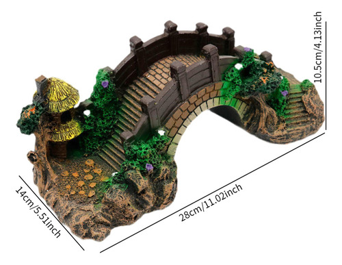 Figura Decorativa Para Pecera De Acuario, Puente De , L
