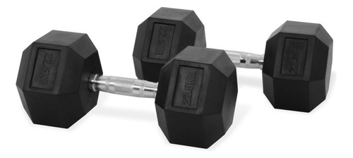 Mancuerna Hexagonal Fija 22.5 Kg-pesa Pesas-dumbell X 1 Piez Color Negro