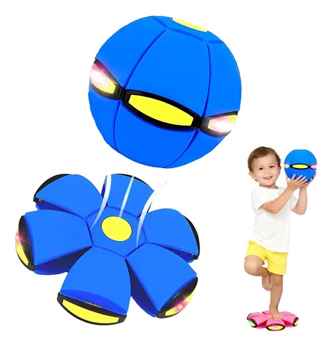2 Pelotas Saltarinas LED | Transformables 2 En 1 | Rojo + Azul | Juguete Niños Perros